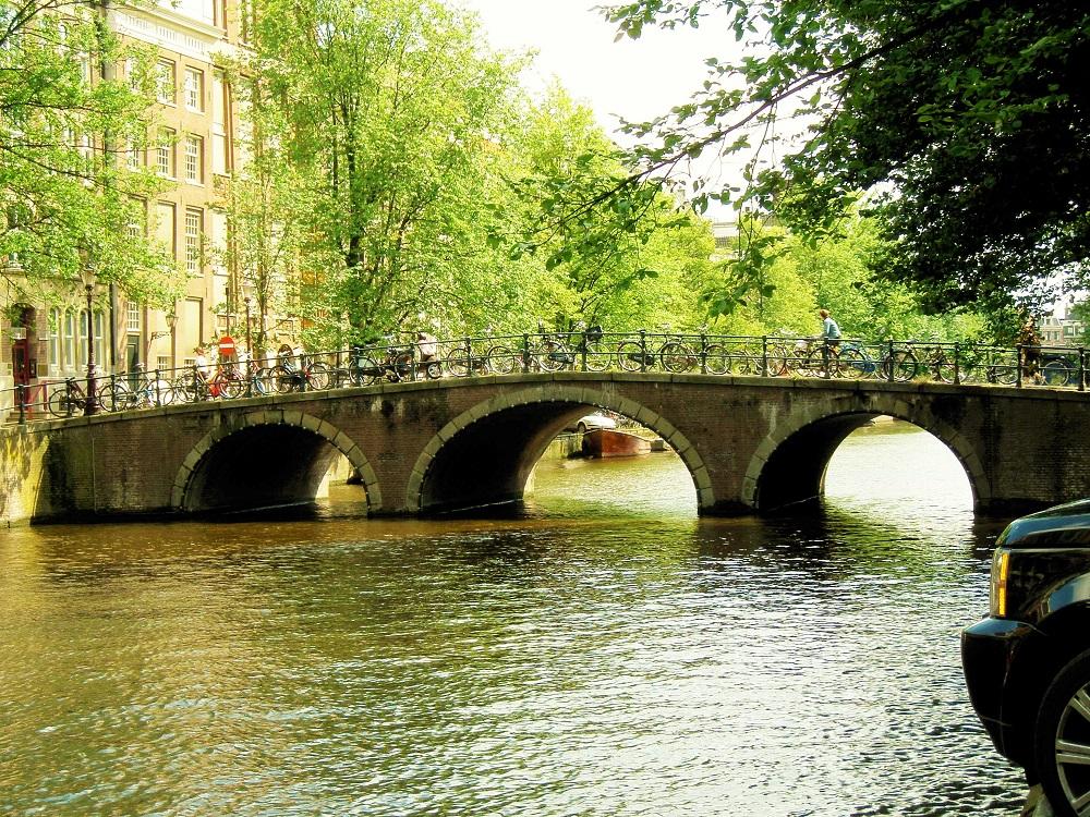 Bridge in Amsterdam by Wijnie de Groot