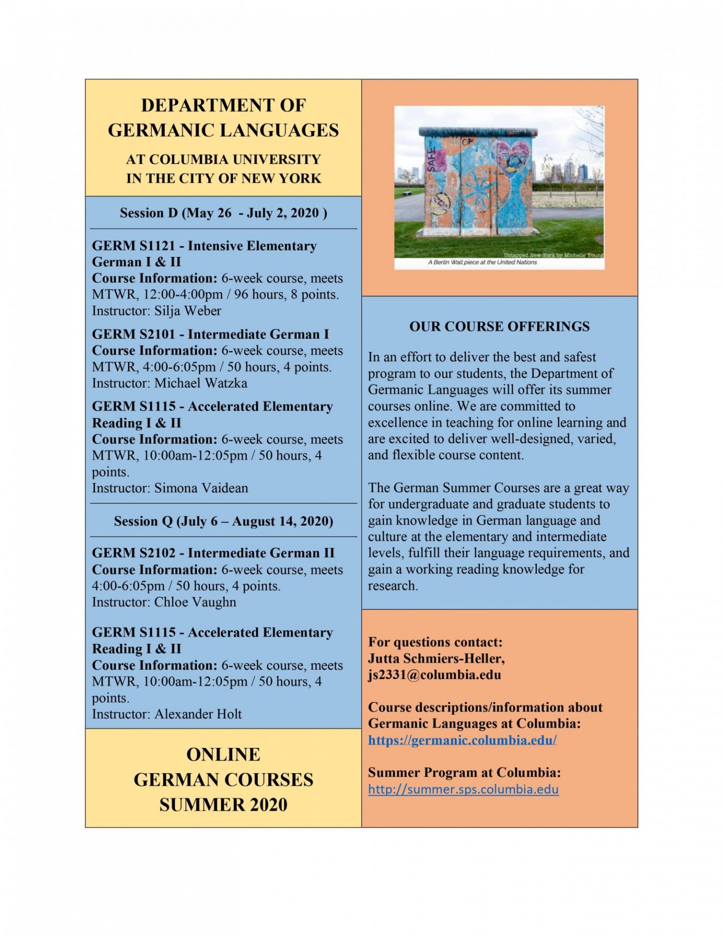 Summer Courses 2020