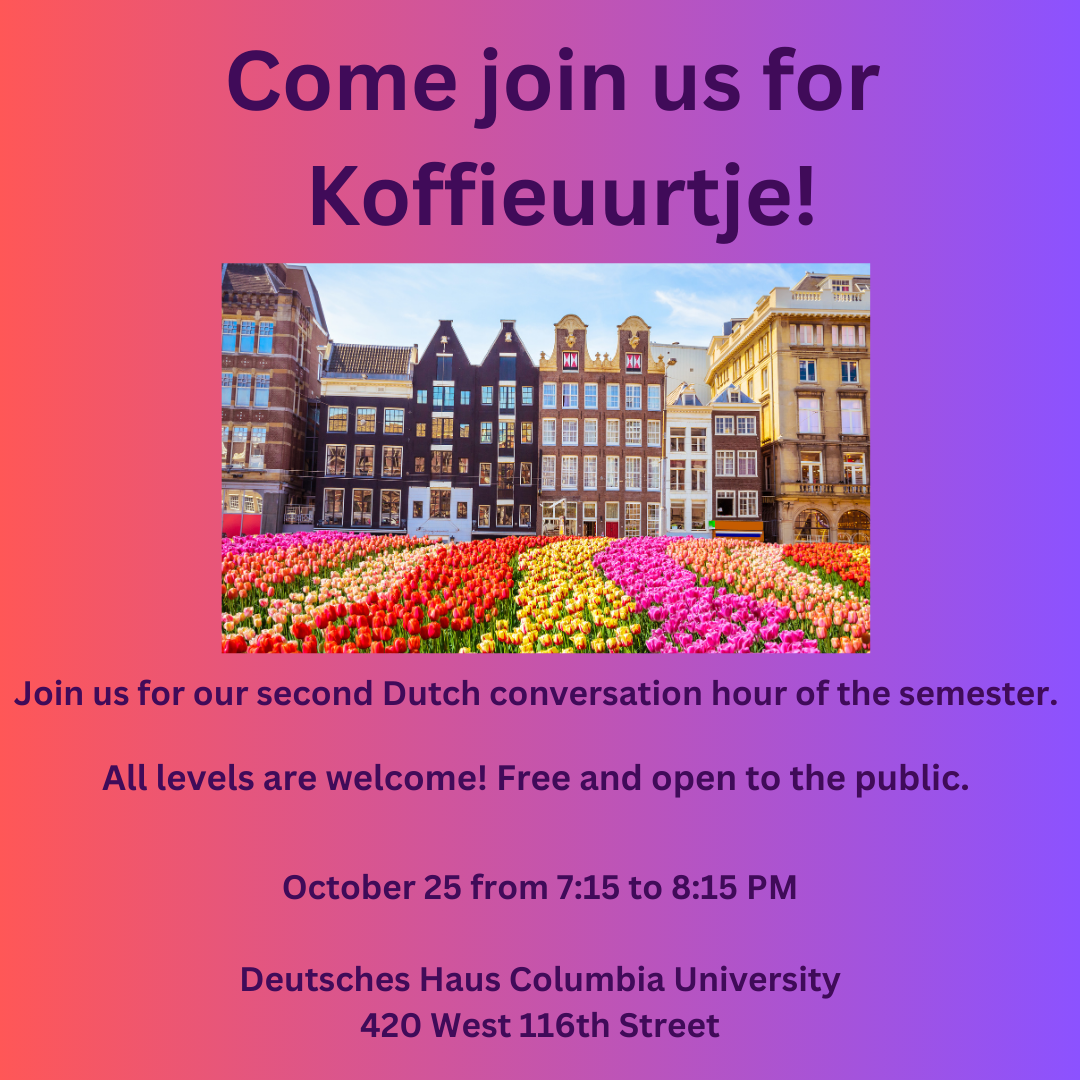 Poster for Koffieuurtje / Dutch Conversation Hour