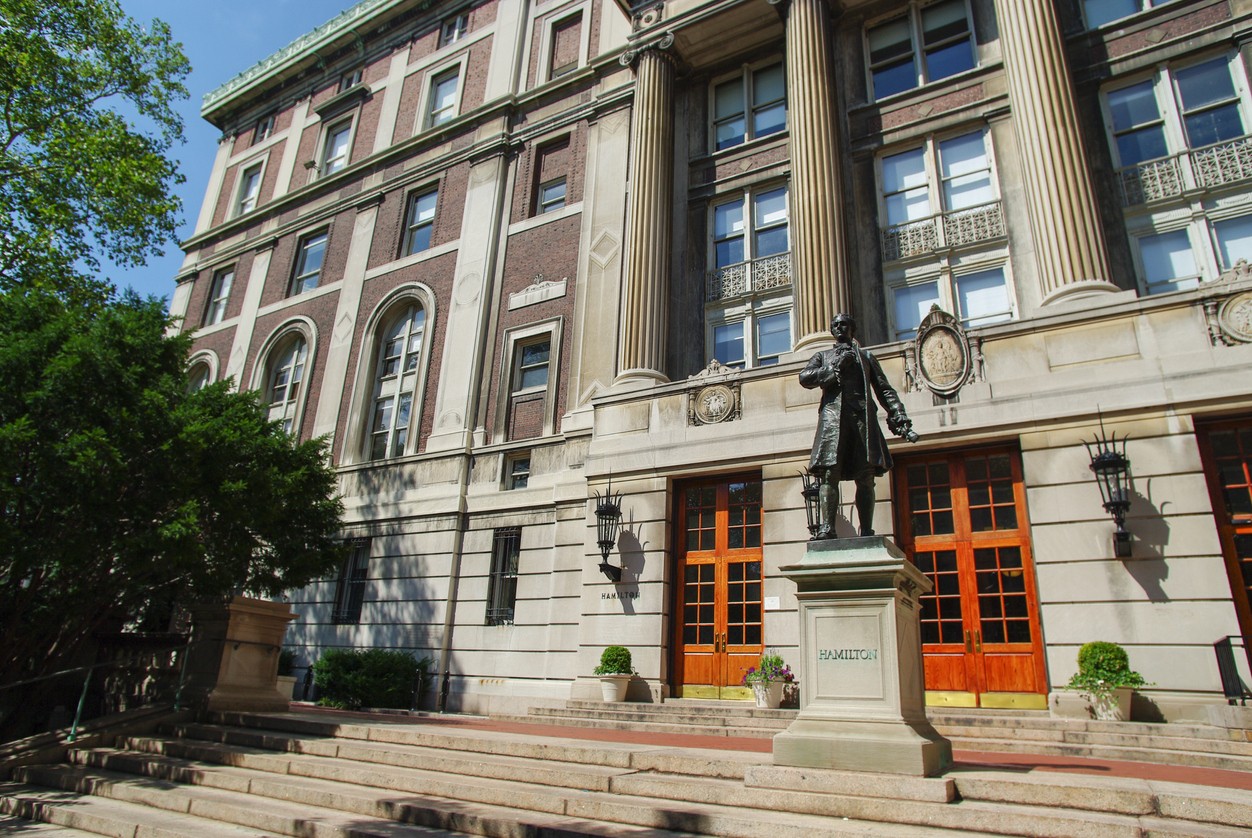 Exterior view of Hamilton Hall, Columbia University