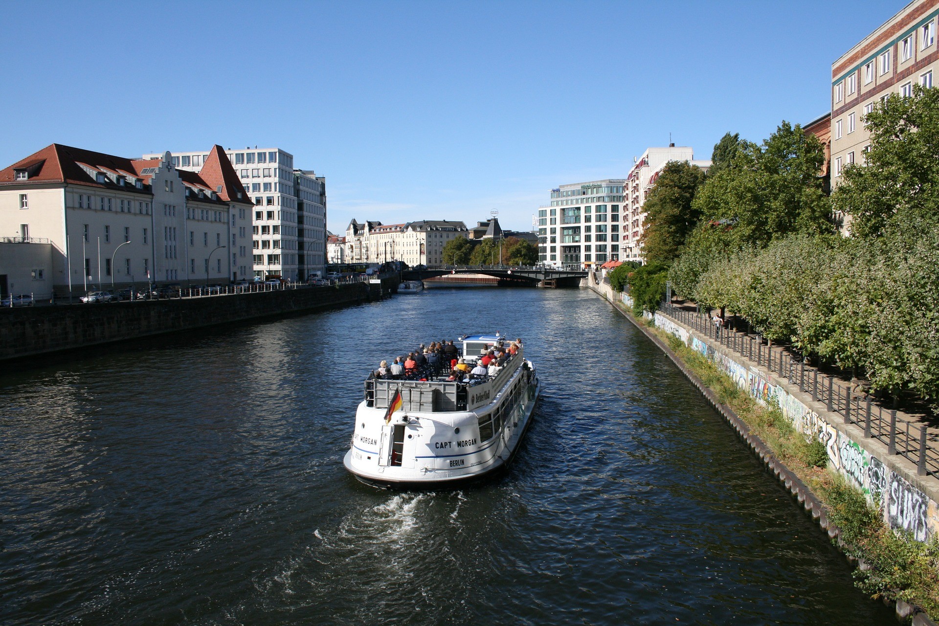 boat trip in the summer in Berlin