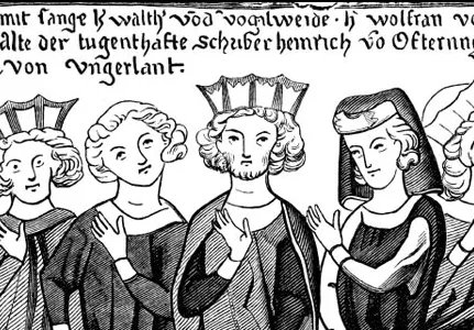 A Gathering Of Musicians And Poets At A Congress In 1207, Wartburg, Germany.jpg