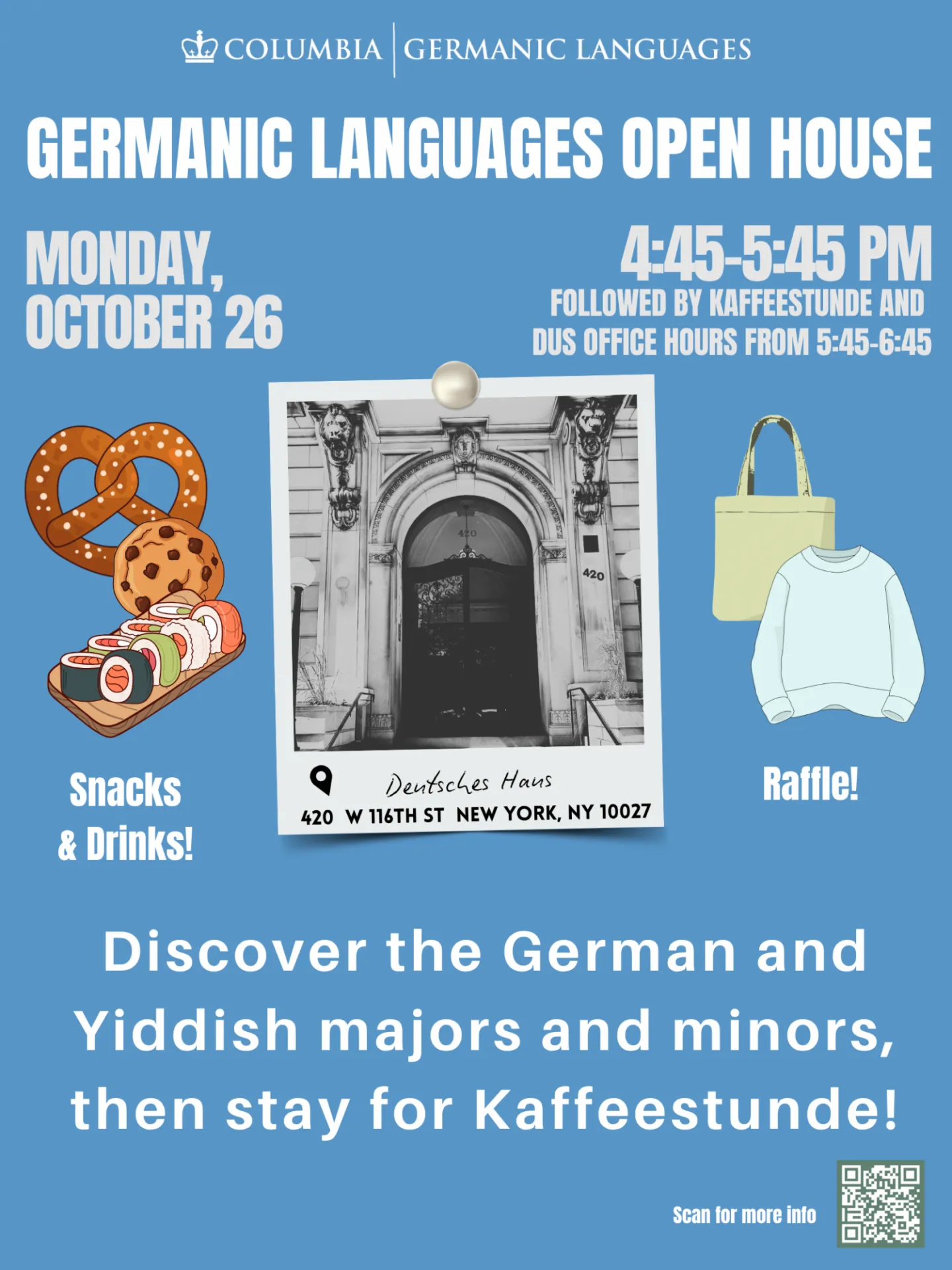 Germanic Language Fall 2026 Open House Flyer