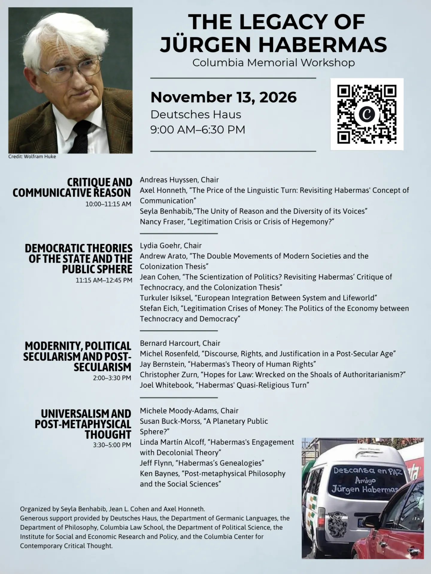 Columbia University Memorial Workshop - The Legacy of Juergen Habermas.