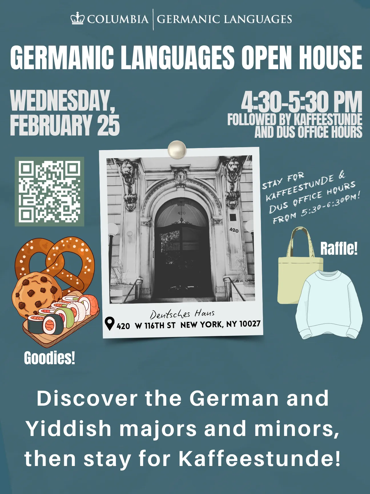 Updated flyer for Spring 2026 Open House on 2/25 from 4:30 - 5:30 PM