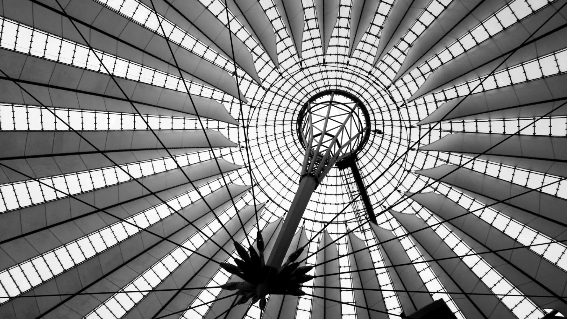 Roof of Sony Center in Berlin